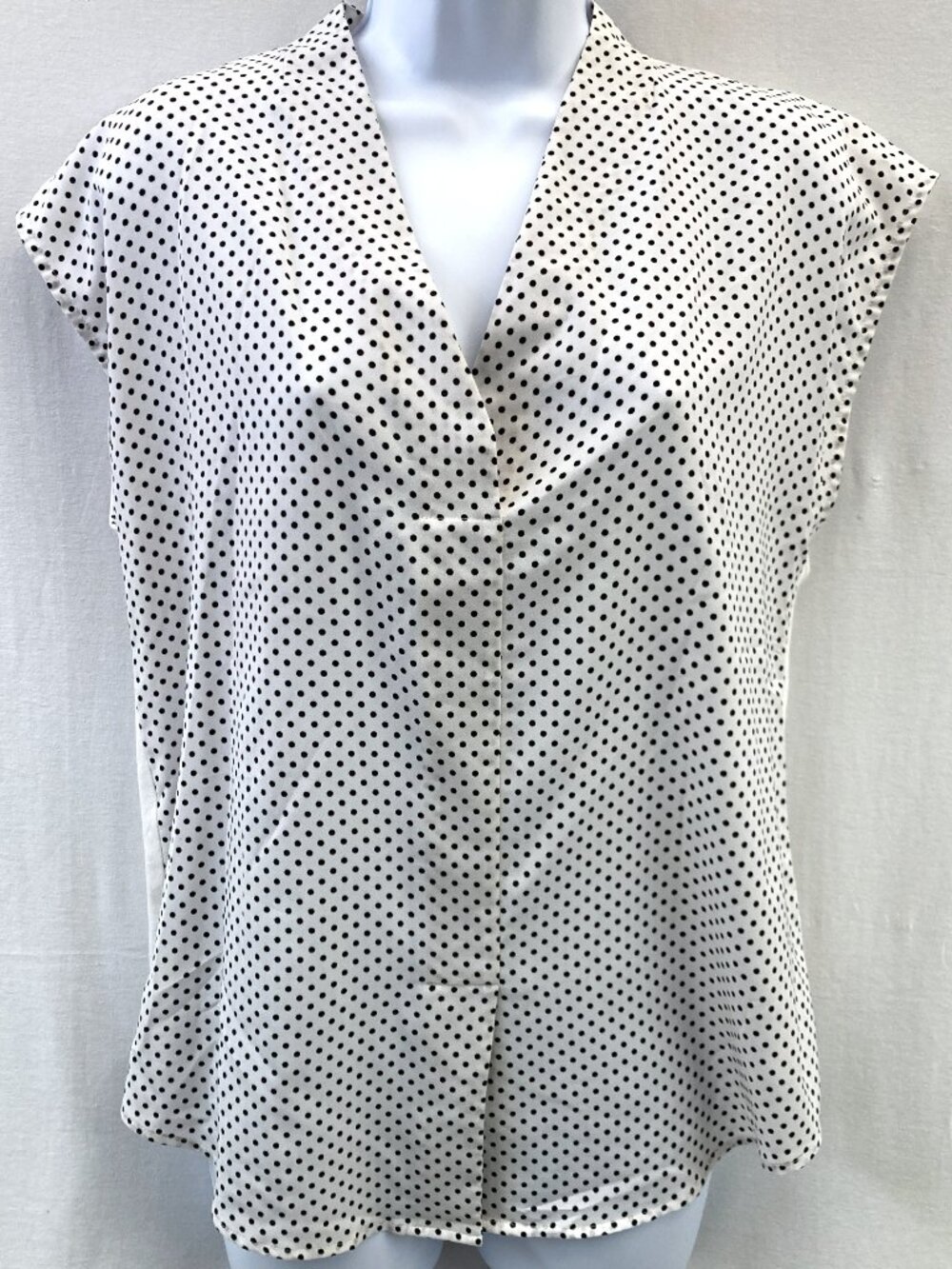 Van Heusen Woman's Polka Dot Woman's Blouse - Size Medium